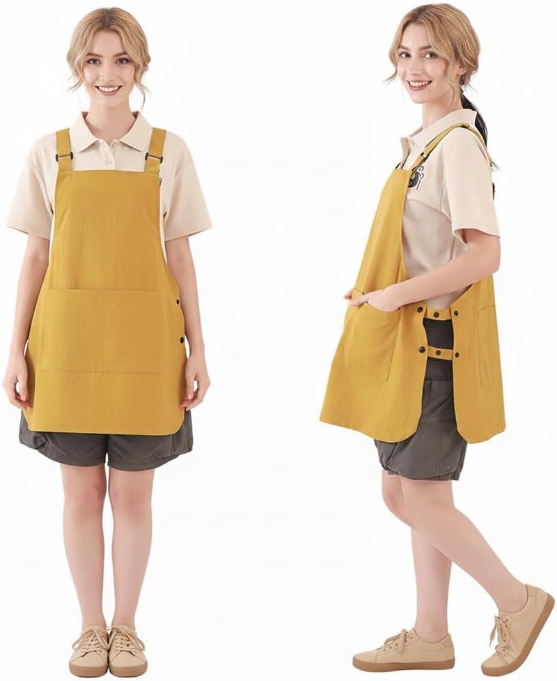 NEWGEM Waterproof Apron with Pockets for Women Cooking Painting Baking Gardening - Image 1